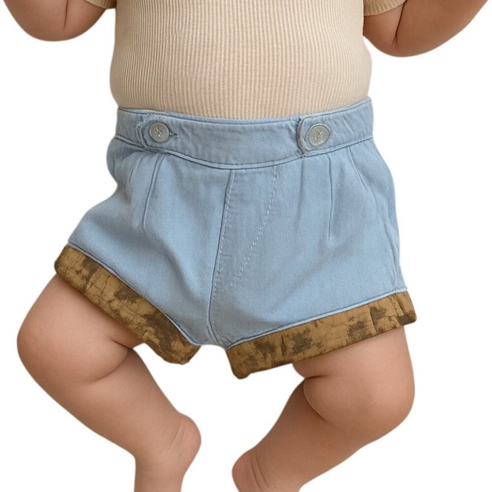 Baby 12-18 Months Pull on Denim Shorts Banana Republic Tropical Island Style